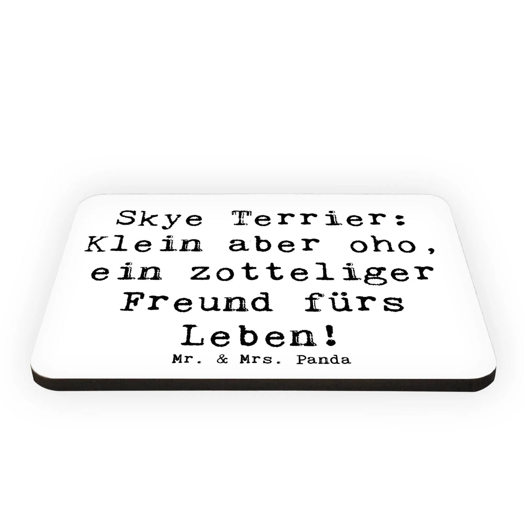 Magnet Saying Skye Terrier: Klein aber oho, ein zotteliger Freund fürs Leben! Kühlschrankmagnet, Whiteboard Magnet, Dekomagnet, Notiz Magnet, Pinnwandmagnet, Kühlschrank Dekoration, Motivmagnete, Souvenir Magnet, Hund, Hunderasse, Rassehund, Hundebesitzer, Geschenk, Tierfreund, Schenken, Welpe