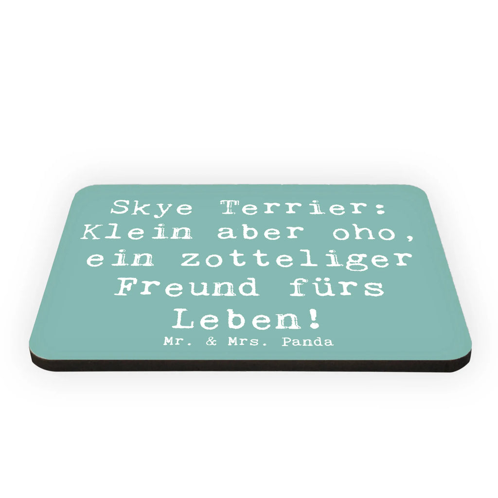 Magnet Saying Skye Terrier: Klein aber oho, ein zotteliger Freund fürs Leben! Kühlschrankmagnet, Whiteboard Magnet, Dekomagnet, Notiz Magnet, Pinnwandmagnet, Kühlschrank Dekoration, Motivmagnete, Souvenir Magnet, Hund, Hunderasse, Rassehund, Hundebesitzer, Geschenk, Tierfreund, Schenken, Welpe