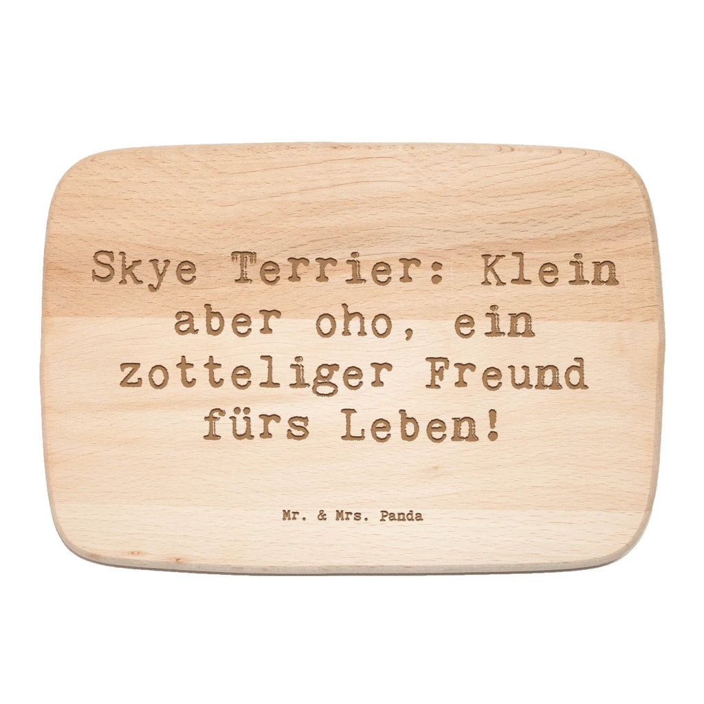 Serving board Saying Skye Terrier: Klein aber oho, ein zotteliger Freund fürs Leben! cutting board, breakfast board, Board, Dog, dog breed, purebred dog, dog owner, gift, animal lover, giving, puppy