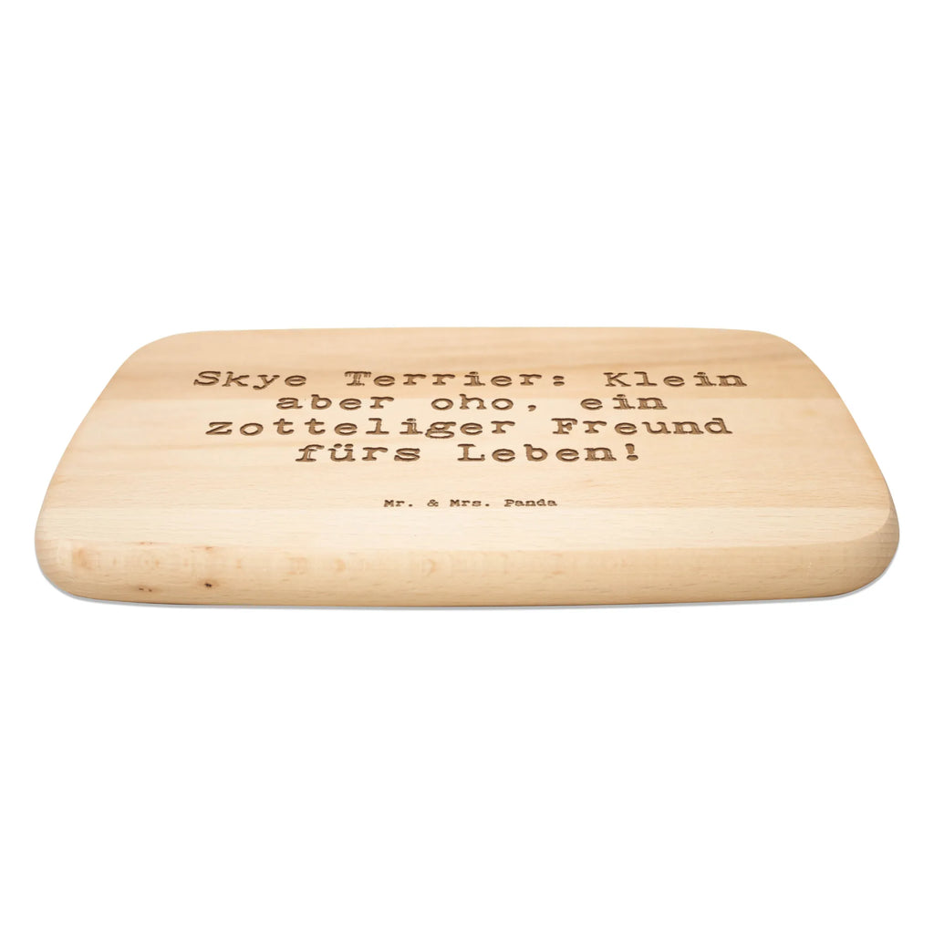 Serving board Saying Skye Terrier: Klein aber oho, ein zotteliger Freund fürs Leben! cutting board, breakfast board, Board, Dog, dog breed, purebred dog, dog owner, gift, animal lover, giving, puppy