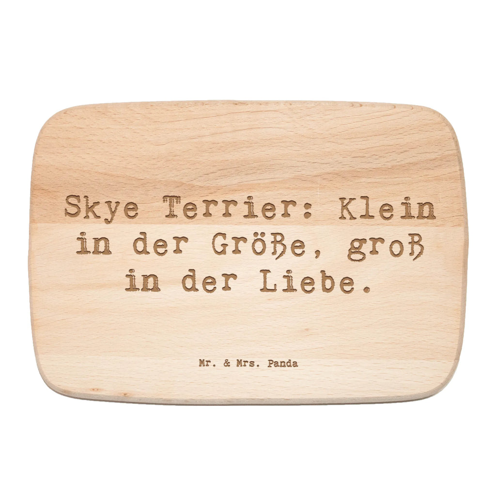 Śniadaniowa deska Przysłowie Skye Terrier: Klein in der Größe, groß in der Liebe. Pies, rasa psa, pies rasowy, właściciel psa, prezent, miłośnik zwierząt, dawanie, szczeniak
