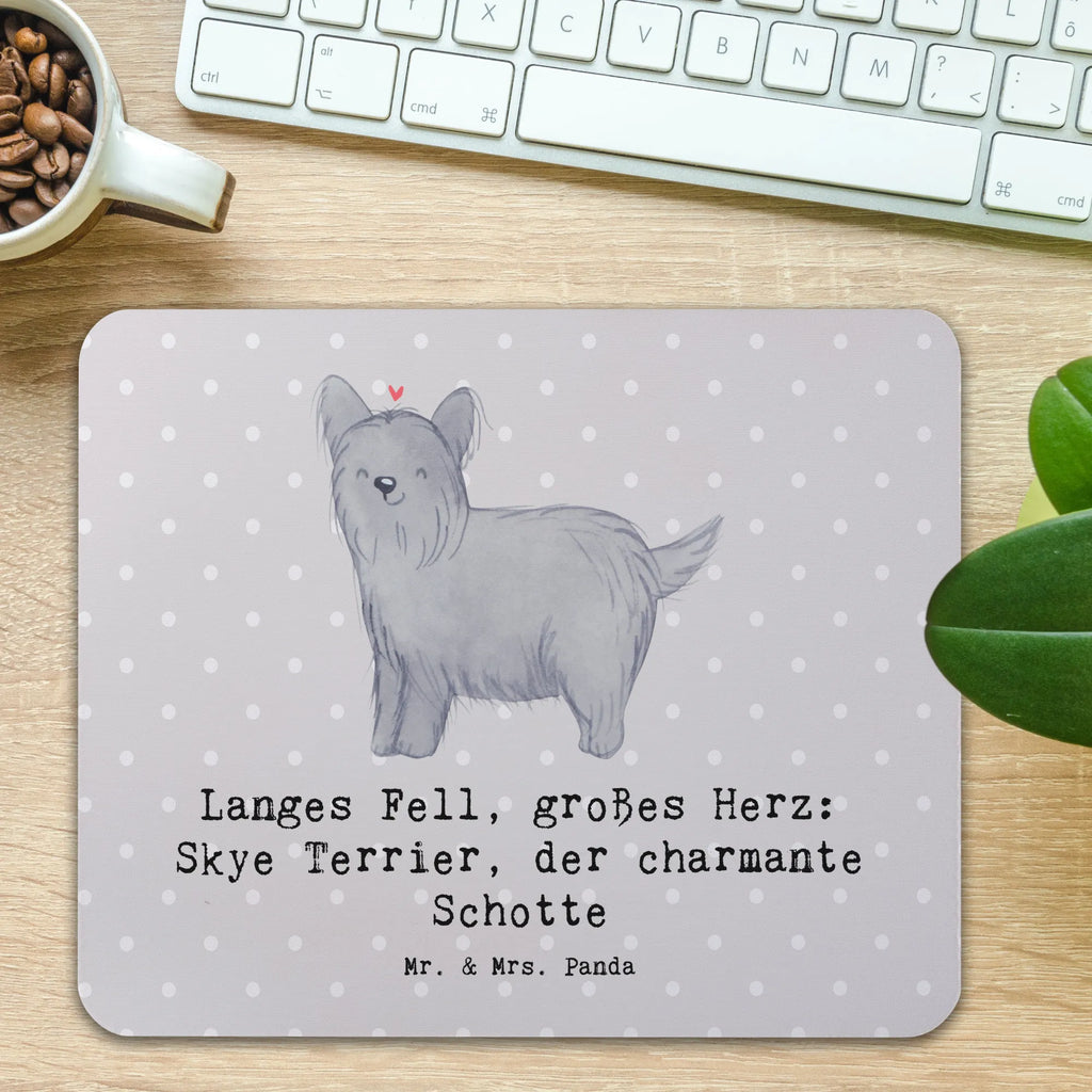 Mouse mat Langes Fell, großes Herz: Skye Terrier, der charmante Schotte Designer Mauspad, Mausunterlage, Einzigartiges Mauspad, Mousepad, PC Zubehör, Büroausstattung, Computer zubehör, Arbeitszimmer, Mauspad Büro, Mauspad, Hund, Hunderasse, Rassehund, Hundebesitzer, Geschenk, Tierfreund, Schenken, Welpe