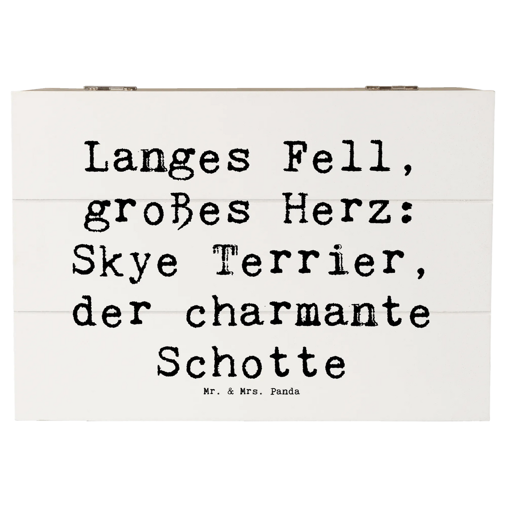 Wooden chest Saying Langes Fell, großes Herz: Skye Terrier, der charmante Schotte Dekokiste, Geschenkdose, Geschenkbox, XXL, Erinnerungsbox, Schatulle, Kiste, Schatzkiste, Holzkiste, Truhe, Aufbewahrungsbox, Erinnerungskiste, Hund, Hunderasse, Rassehund, Hundebesitzer, Geschenk, Tierfreund, Schenken, Welpe