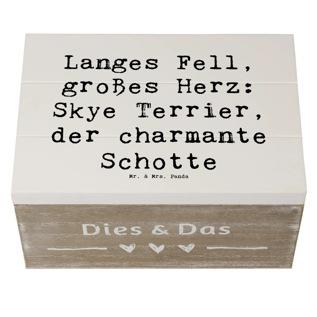 Wooden chest Saying Langes Fell, großes Herz: Skye Terrier, der charmante Schotte Dekokiste, Geschenkdose, Geschenkbox, XXL, Erinnerungsbox, Schatulle, Kiste, Schatzkiste, Holzkiste, Truhe, Aufbewahrungsbox, Erinnerungskiste, Hund, Hunderasse, Rassehund, Hundebesitzer, Geschenk, Tierfreund, Schenken, Welpe