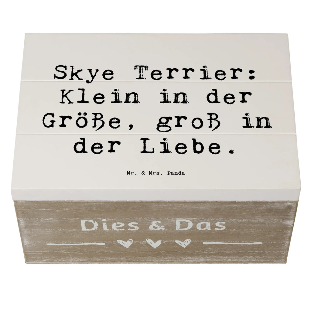Wooden chest Saying Skye Terrier: Klein in der Größe, groß in der Liebe. XXL, Truhe, Holzkiste, Schatzkiste, Aufbewahrungsbox, Dekokiste, Erinnerungsbox, Kiste, Geschenkbox, Geschenkdose, Schatulle, Erinnerungskiste, Hund, Hunderasse, Rassehund, Hundebesitzer, Geschenk, Tierfreund, Schenken, Welpe