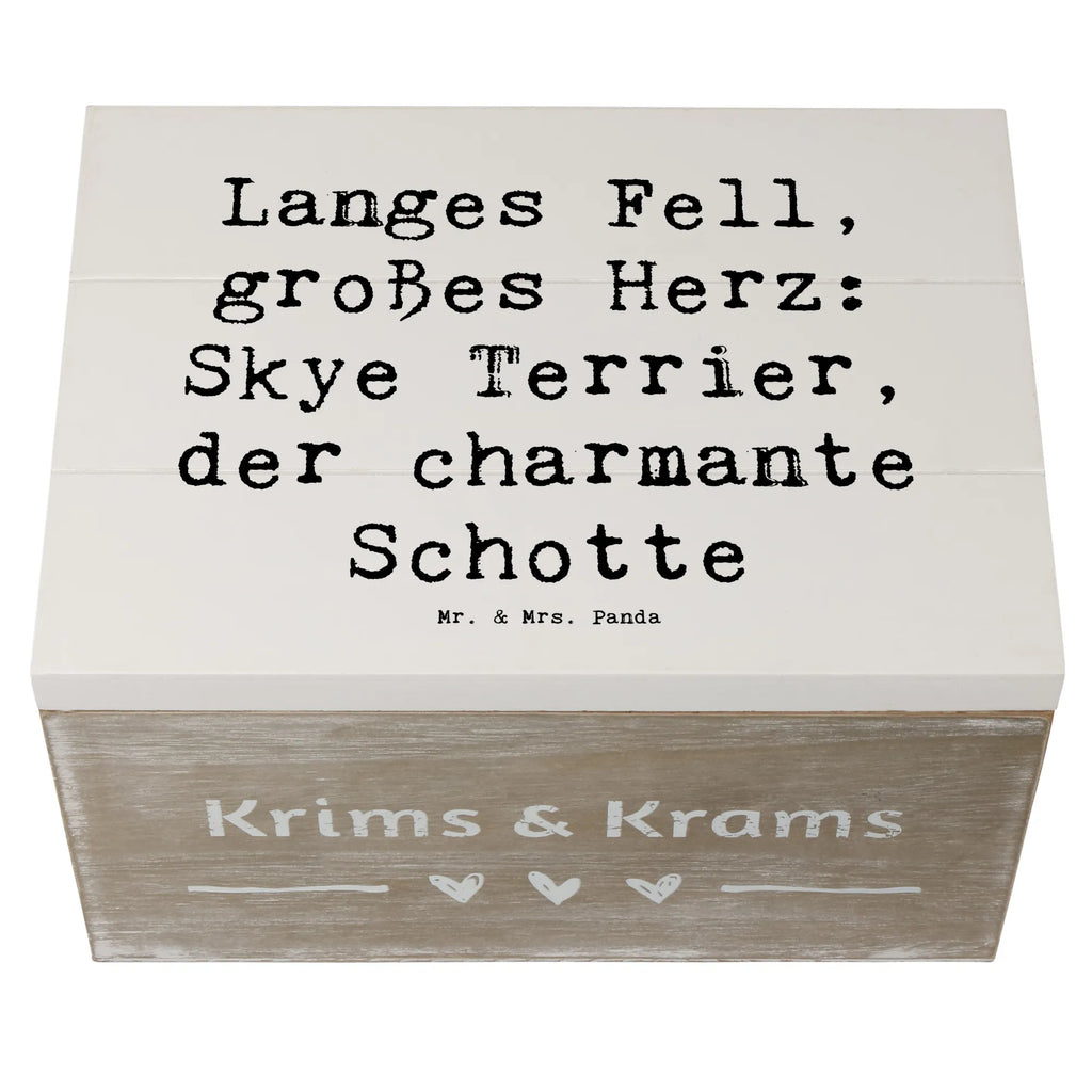 Wooden chest Saying Langes Fell, großes Herz: Skye Terrier, der charmante Schotte Dekokiste, Geschenkdose, Geschenkbox, XXL, Erinnerungsbox, Schatulle, Kiste, Schatzkiste, Holzkiste, Truhe, Aufbewahrungsbox, Erinnerungskiste, Hund, Hunderasse, Rassehund, Hundebesitzer, Geschenk, Tierfreund, Schenken, Welpe