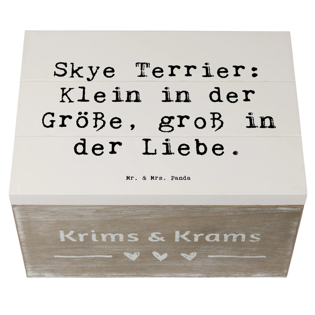 Wooden chest Saying Skye Terrier: Klein in der Größe, groß in der Liebe. XXL, Truhe, Holzkiste, Schatzkiste, Aufbewahrungsbox, Dekokiste, Erinnerungsbox, Kiste, Geschenkbox, Geschenkdose, Schatulle, Erinnerungskiste, Hund, Hunderasse, Rassehund, Hundebesitzer, Geschenk, Tierfreund, Schenken, Welpe