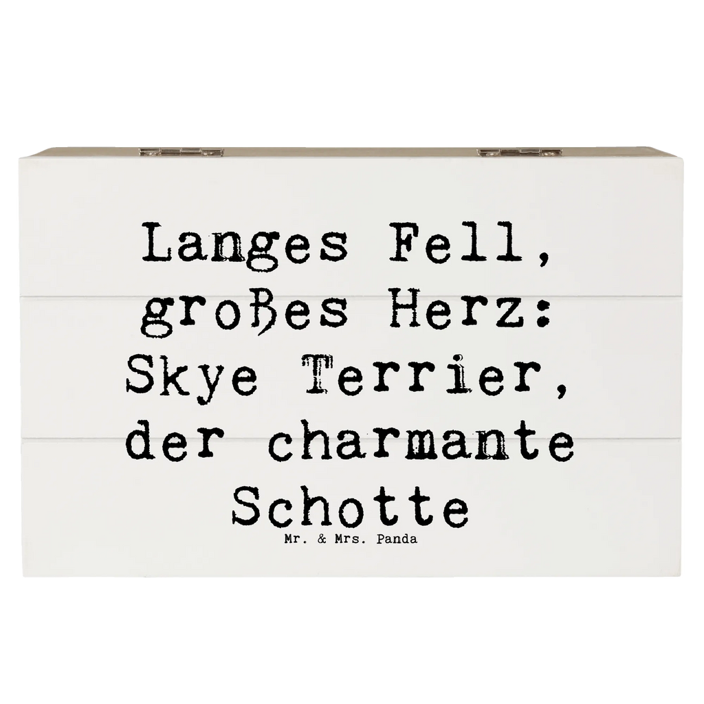 Wooden chest Saying Langes Fell, großes Herz: Skye Terrier, der charmante Schotte Dekokiste, Geschenkdose, Geschenkbox, XXL, Erinnerungsbox, Schatulle, Kiste, Schatzkiste, Holzkiste, Truhe, Aufbewahrungsbox, Erinnerungskiste, Hund, Hunderasse, Rassehund, Hundebesitzer, Geschenk, Tierfreund, Schenken, Welpe