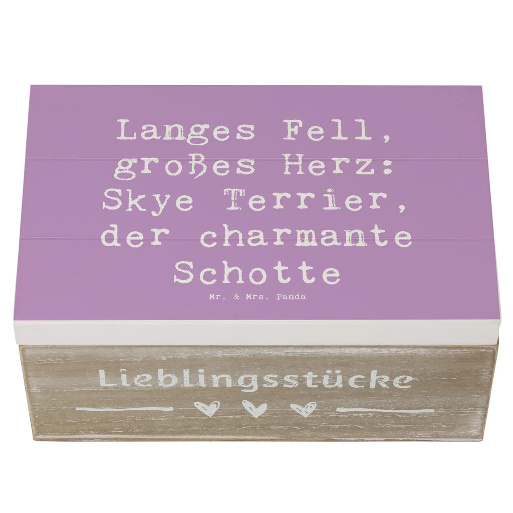 Wooden chest Saying Langes Fell, großes Herz: Skye Terrier, der charmante Schotte Dekokiste, Geschenkdose, Geschenkbox, XXL, Erinnerungsbox, Schatulle, Kiste, Schatzkiste, Holzkiste, Truhe, Aufbewahrungsbox, Erinnerungskiste, Hund, Hunderasse, Rassehund, Hundebesitzer, Geschenk, Tierfreund, Schenken, Welpe