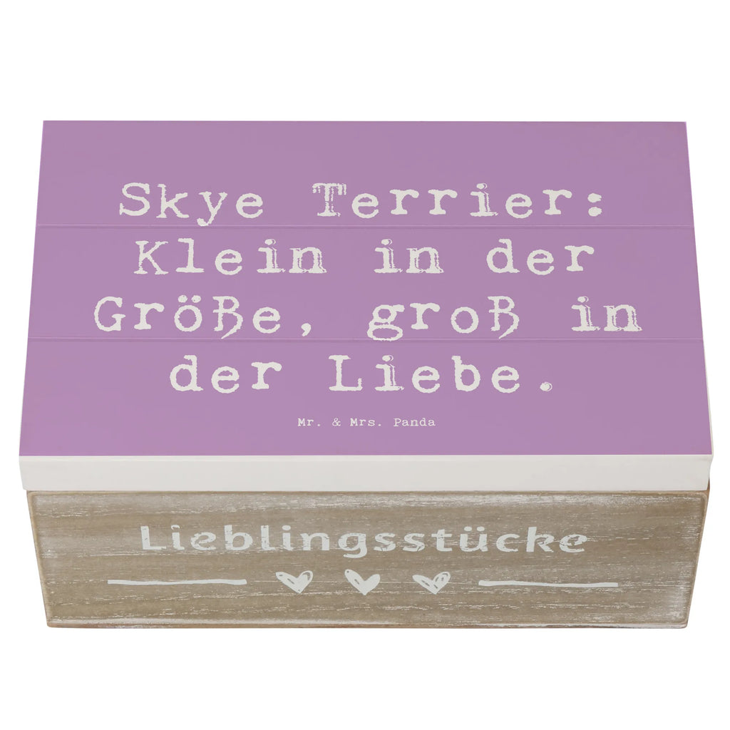 Wooden chest Saying Skye Terrier: Klein in der Größe, groß in der Liebe. XXL, Truhe, Holzkiste, Schatzkiste, Aufbewahrungsbox, Dekokiste, Erinnerungsbox, Kiste, Geschenkbox, Geschenkdose, Schatulle, Erinnerungskiste, Hund, Hunderasse, Rassehund, Hundebesitzer, Geschenk, Tierfreund, Schenken, Welpe