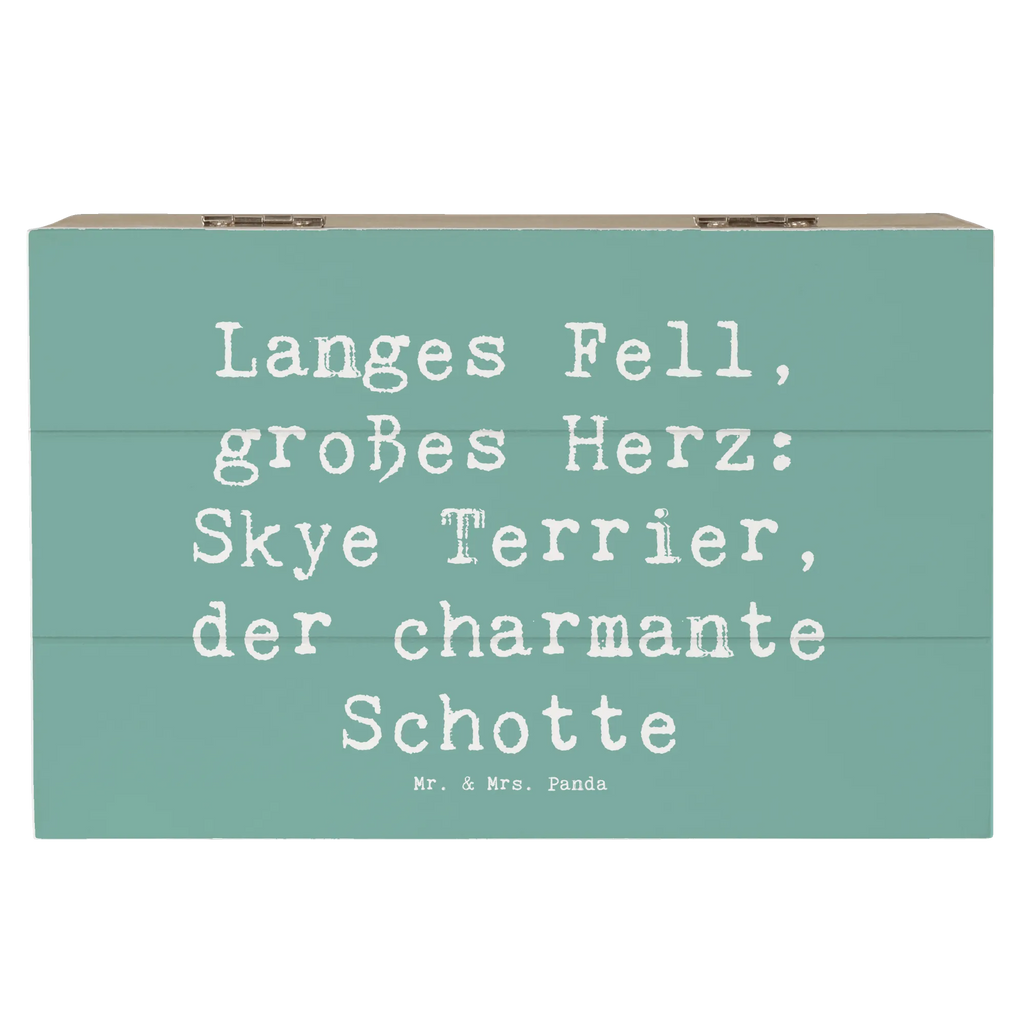 Wooden chest Saying Langes Fell, großes Herz: Skye Terrier, der charmante Schotte Dekokiste, Geschenkdose, Geschenkbox, XXL, Erinnerungsbox, Schatulle, Kiste, Schatzkiste, Holzkiste, Truhe, Aufbewahrungsbox, Erinnerungskiste, Hund, Hunderasse, Rassehund, Hundebesitzer, Geschenk, Tierfreund, Schenken, Welpe