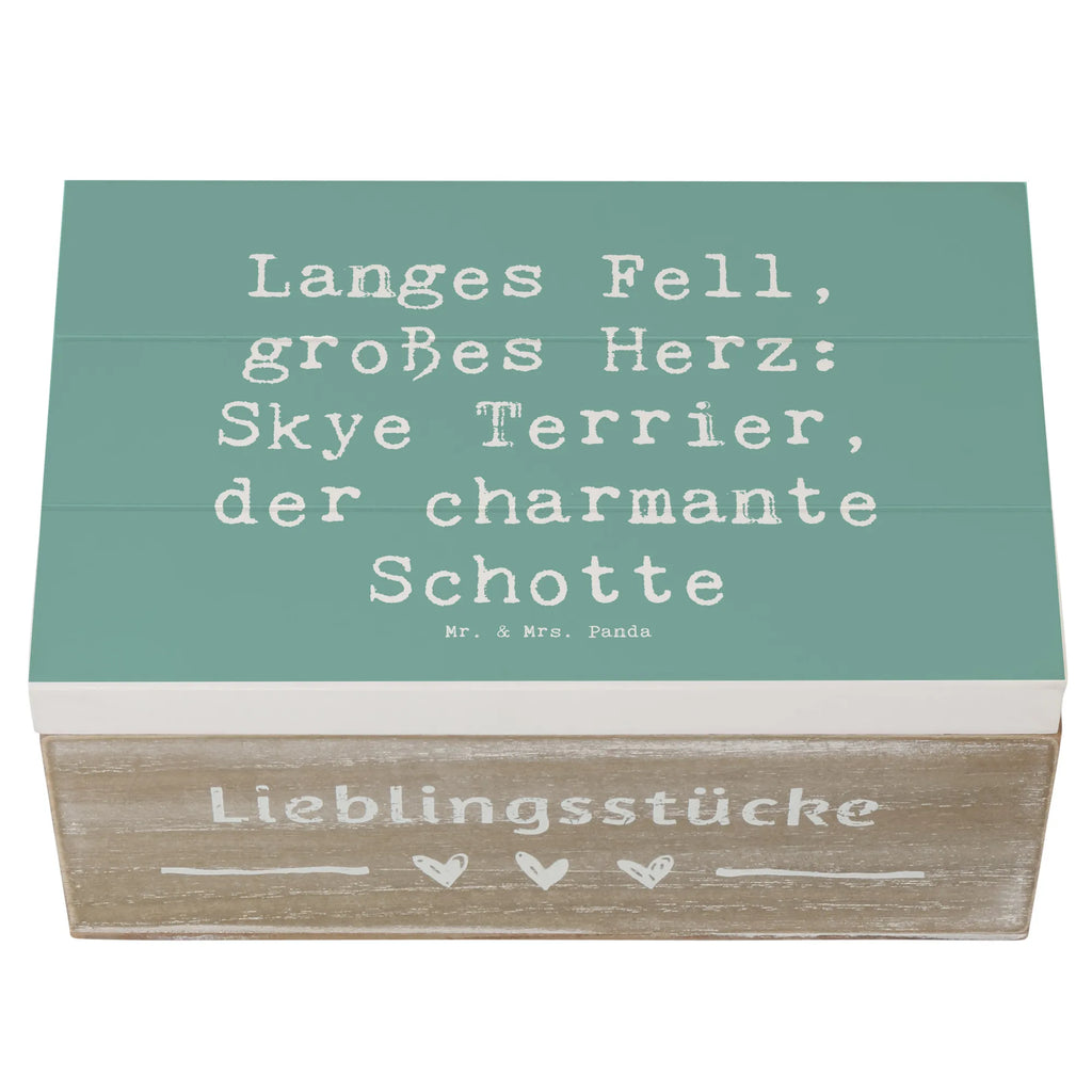 Wooden chest Saying Langes Fell, großes Herz: Skye Terrier, der charmante Schotte Dekokiste, Geschenkdose, Geschenkbox, XXL, Erinnerungsbox, Schatulle, Kiste, Schatzkiste, Holzkiste, Truhe, Aufbewahrungsbox, Erinnerungskiste, Hund, Hunderasse, Rassehund, Hundebesitzer, Geschenk, Tierfreund, Schenken, Welpe