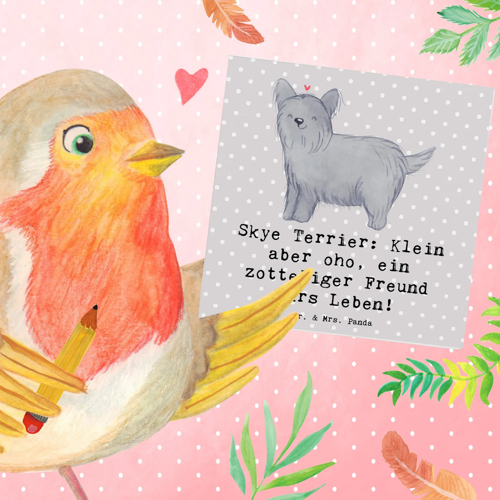 Deluxe Karte Skye Terrier Freund Einladungskarte, Grußkarte, Hochwertige Klappkarte, Hochwertige Grußkarte, Klappkarte, Hochzeitskarte, Karte, Geburtstagskarte, Glückwunschkarte, Hund, Hunderasse, Rassehund, Hundebesitzer, Geschenk, Tierfreund, Schenken, Welpe