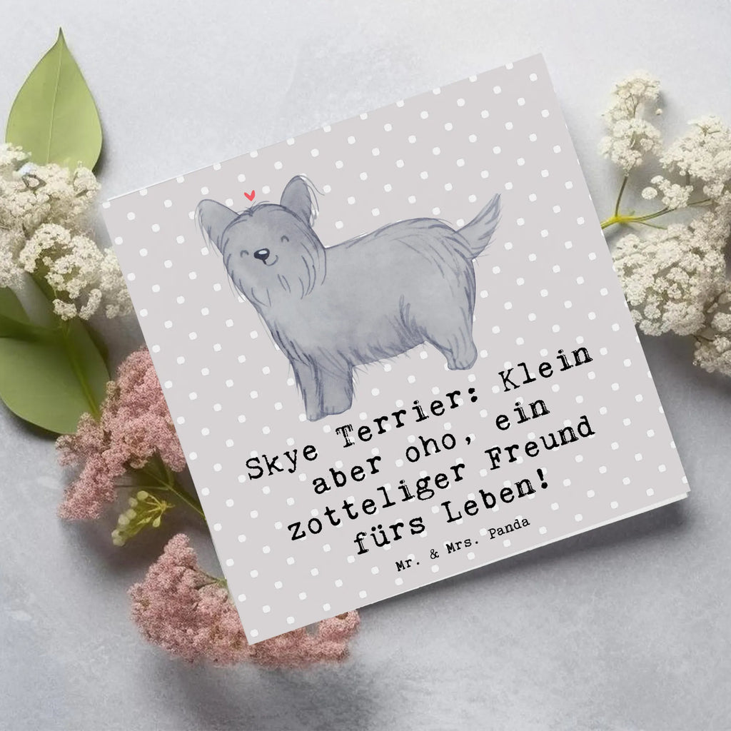 Deluxe Karte Skye Terrier Freund Einladungskarte, Grußkarte, Hochwertige Klappkarte, Hochwertige Grußkarte, Klappkarte, Hochzeitskarte, Karte, Geburtstagskarte, Glückwunschkarte, Hund, Hunderasse, Rassehund, Hundebesitzer, Geschenk, Tierfreund, Schenken, Welpe