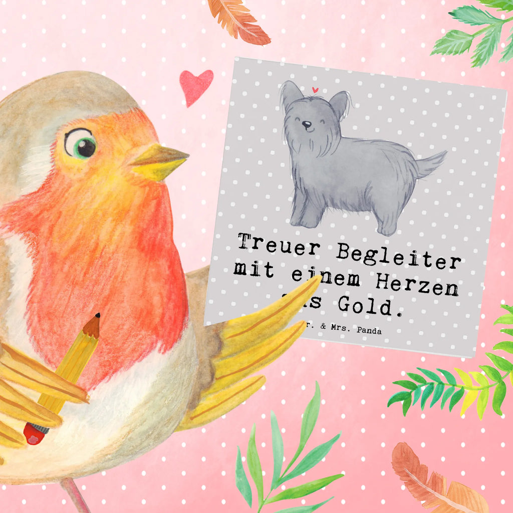 Deluxe Karte Skye Terrier Herz Grußkarte, Geburtstagskarte, Hochwertige Grußkarte, Hochwertige Klappkarte, Karte, Glückwunschkarte, Einladungskarte, Klappkarte, Hochzeitskarte, Hund, Hunderasse, Rassehund, Hundebesitzer, Geschenk, Tierfreund, Schenken, Welpe