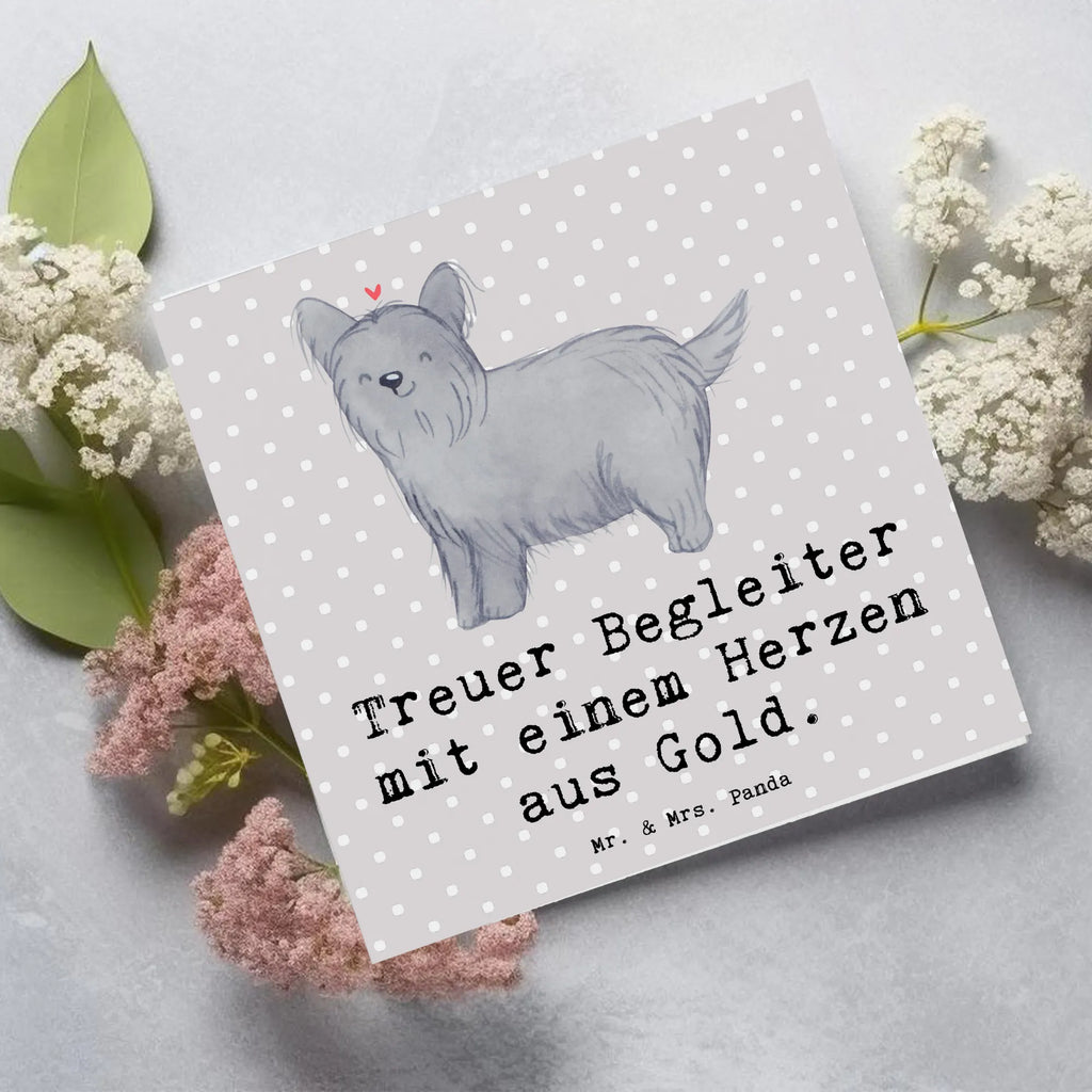 Deluxe Karte Skye Terrier Herz Grußkarte, Geburtstagskarte, Hochwertige Grußkarte, Hochwertige Klappkarte, Karte, Glückwunschkarte, Einladungskarte, Klappkarte, Hochzeitskarte, Hund, Hunderasse, Rassehund, Hundebesitzer, Geschenk, Tierfreund, Schenken, Welpe