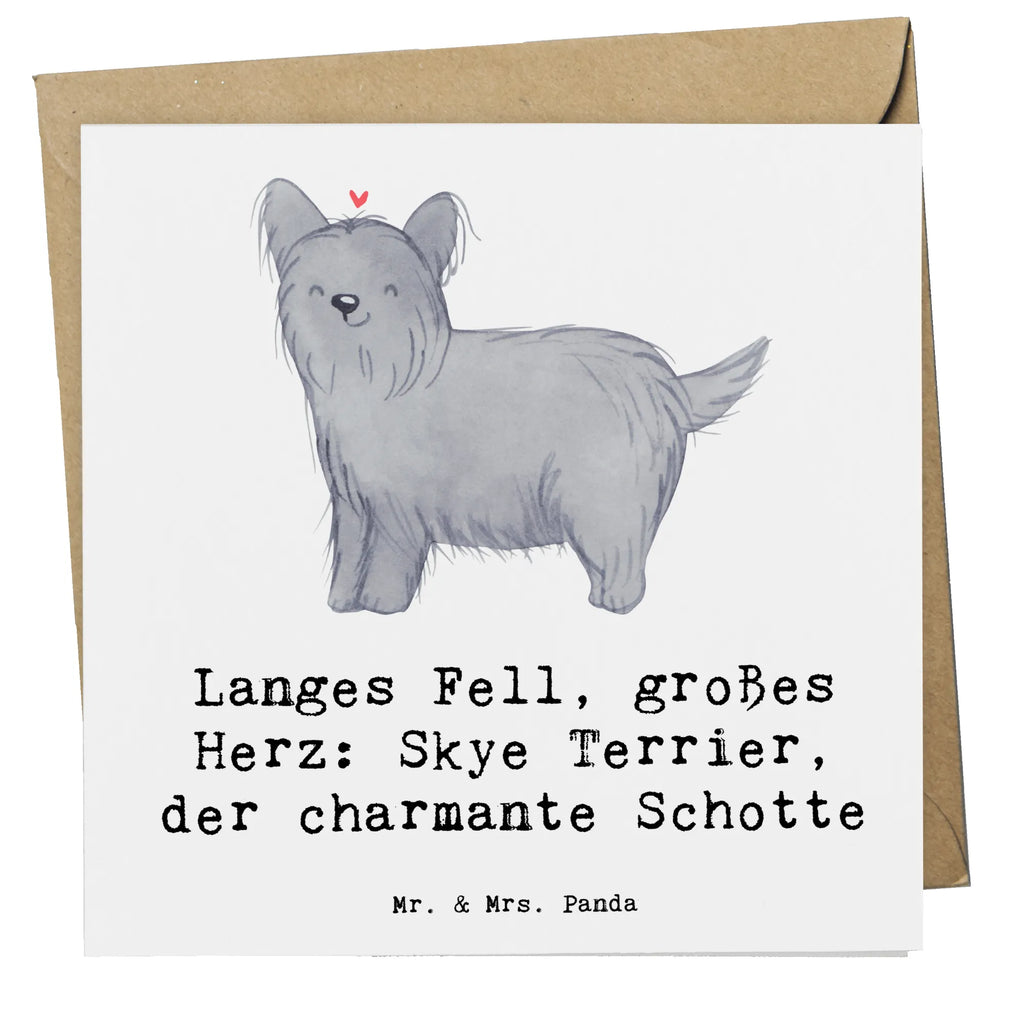 Deluxe Karte Skye Terrier Karte, Einladungskarte, Grußkarte, Hochwertige Grußkarte, Hochzeitskarte, Geburtstagskarte, Klappkarte, Glückwunschkarte, Hochwertige Klappkarte, Hund, Hunderasse, Rassehund, Hundebesitzer, Geschenk, Tierfreund, Schenken, Welpe
