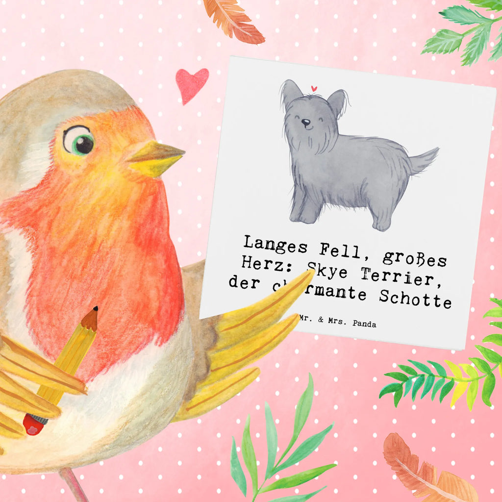 Deluxe Karte Skye Terrier Karte, Einladungskarte, Grußkarte, Hochwertige Grußkarte, Hochzeitskarte, Geburtstagskarte, Klappkarte, Glückwunschkarte, Hochwertige Klappkarte, Hund, Hunderasse, Rassehund, Hundebesitzer, Geschenk, Tierfreund, Schenken, Welpe