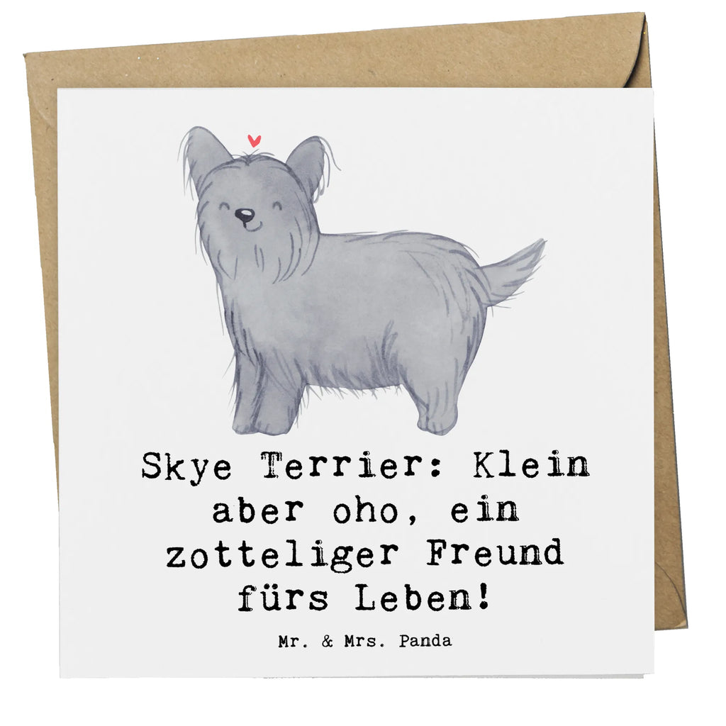 Deluxe Karte Skye Terrier Freund Einladungskarte, Grußkarte, Hochwertige Klappkarte, Hochwertige Grußkarte, Klappkarte, Hochzeitskarte, Karte, Geburtstagskarte, Glückwunschkarte, Hund, Hunderasse, Rassehund, Hundebesitzer, Geschenk, Tierfreund, Schenken, Welpe