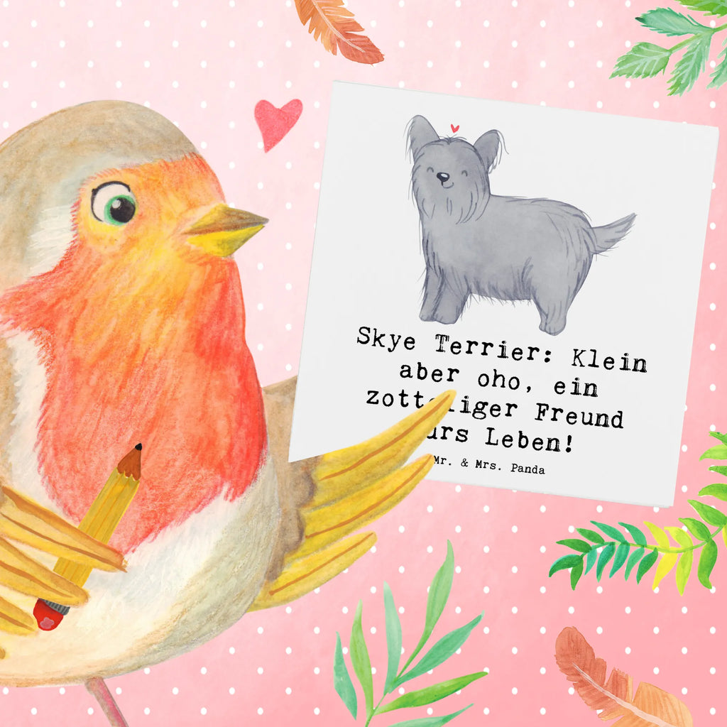 Deluxe Karte Skye Terrier Freund Einladungskarte, Grußkarte, Hochwertige Klappkarte, Hochwertige Grußkarte, Klappkarte, Hochzeitskarte, Karte, Geburtstagskarte, Glückwunschkarte, Hund, Hunderasse, Rassehund, Hundebesitzer, Geschenk, Tierfreund, Schenken, Welpe