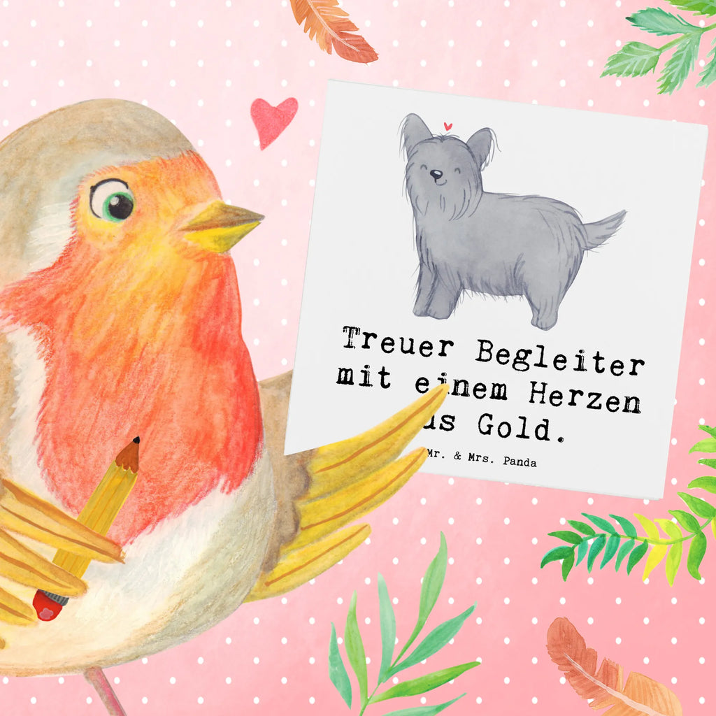 Deluxe Karte Skye Terrier Herz Grußkarte, Geburtstagskarte, Hochwertige Grußkarte, Hochwertige Klappkarte, Karte, Glückwunschkarte, Einladungskarte, Klappkarte, Hochzeitskarte, Hund, Hunderasse, Rassehund, Hundebesitzer, Geschenk, Tierfreund, Schenken, Welpe