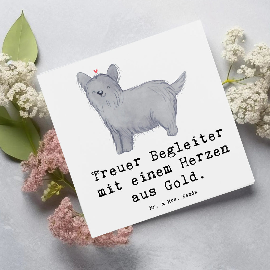 Deluxe Karte Skye Terrier Herz Grußkarte, Geburtstagskarte, Hochwertige Grußkarte, Hochwertige Klappkarte, Karte, Glückwunschkarte, Einladungskarte, Klappkarte, Hochzeitskarte, Hund, Hunderasse, Rassehund, Hundebesitzer, Geschenk, Tierfreund, Schenken, Welpe