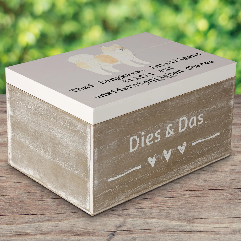 Holzkiste Thai Bangkaew Charme Schatulle, Dekokiste, Geschenkdose, Erinnerungskiste, Geschenkbox, Kiste, Truhe, Schatzkiste, Aufbewahrungsbox, Erinnerungsbox, Holzkiste, XXL, Hund, Hunderasse, Rassehund, Hundebesitzer, Geschenk, Tierfreund, Schenken, Welpe