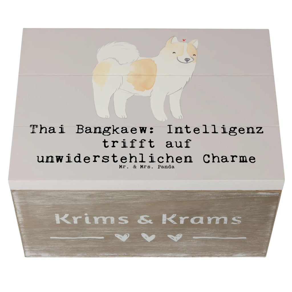 Holzkiste Thai Bangkaew Charme Schatulle, Dekokiste, Geschenkdose, Erinnerungskiste, Geschenkbox, Kiste, Truhe, Schatzkiste, Aufbewahrungsbox, Erinnerungsbox, Holzkiste, XXL, Hund, Hunderasse, Rassehund, Hundebesitzer, Geschenk, Tierfreund, Schenken, Welpe