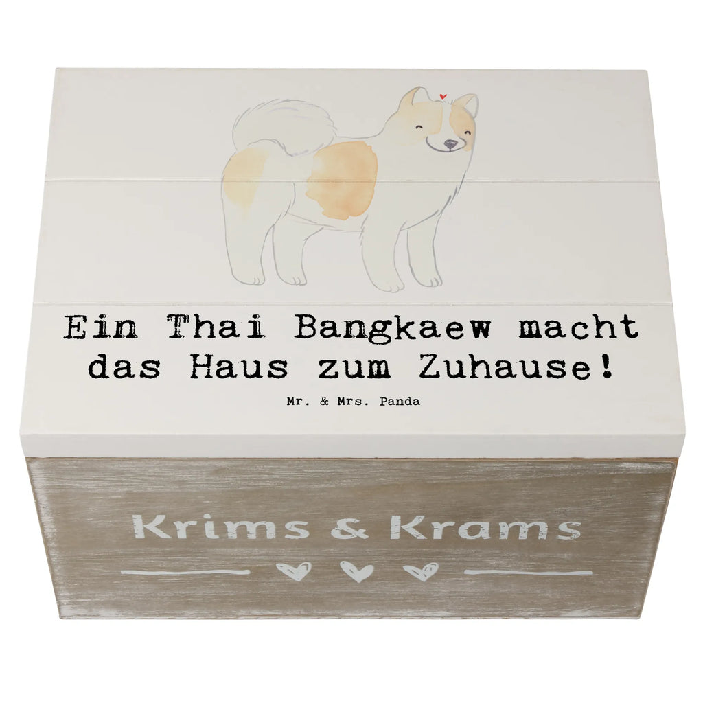 Wooden chest Ein Thai Bangkaew macht das Haus zum Zuhause! Schatzkiste, XXL, Holzkiste, Kiste, Truhe, Erinnerungsbox, Geschenkbox, Erinnerungskiste, Schatulle, Aufbewahrungsbox, Dekokiste, Geschenkdose, Hund, Hunderasse, Rassehund, Hundebesitzer, Geschenk, Tierfreund, Schenken, Welpe