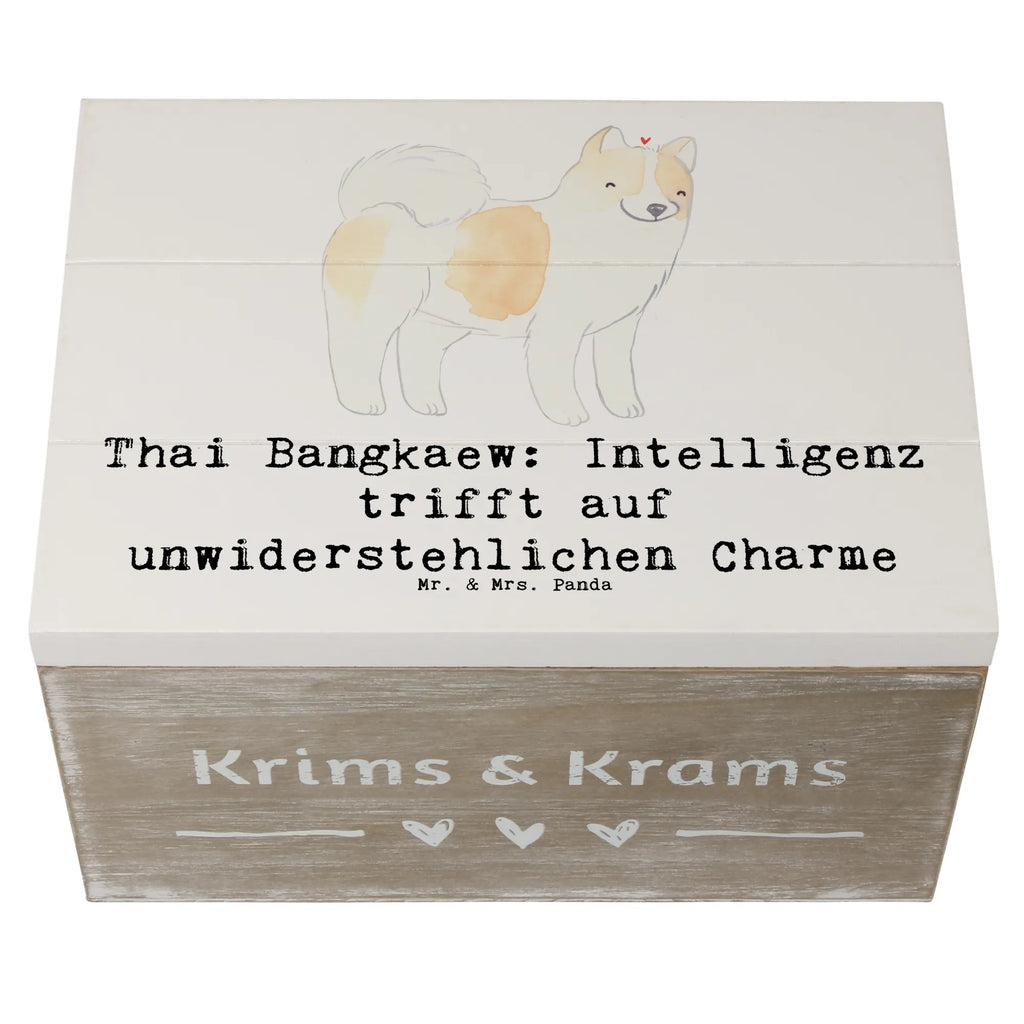 Holzkiste Thai Bangkaew Charme Schatulle, Dekokiste, Geschenkdose, Erinnerungskiste, Geschenkbox, Kiste, Truhe, Schatzkiste, Aufbewahrungsbox, Erinnerungsbox, Holzkiste, XXL, Hund, Hunderasse, Rassehund, Hundebesitzer, Geschenk, Tierfreund, Schenken, Welpe