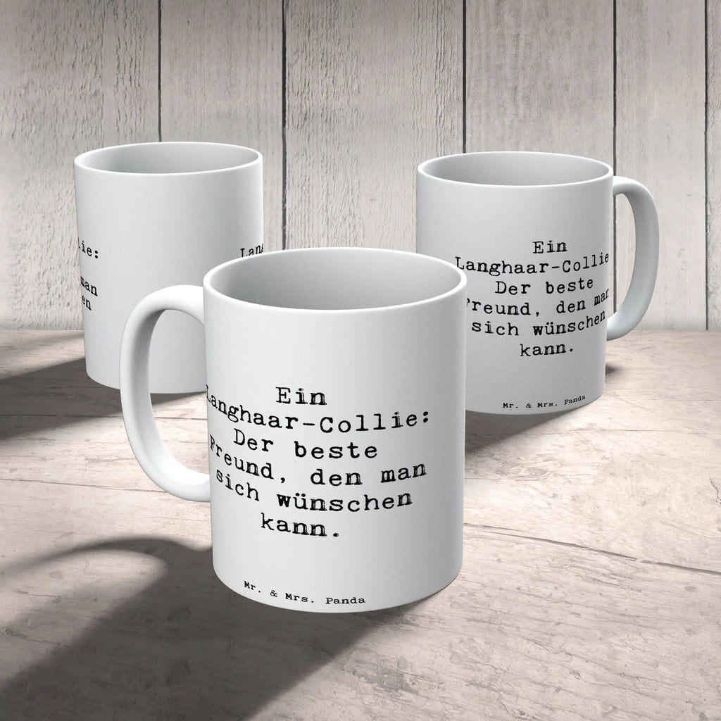 Tasse Spruch Langhaar Collie Freund Teetasse, Bürotasse, Tasse mit Motiven, Keramiktasse, Tasse mit Zitaten, Tasse, Porzellantasse, Geschenktasse, Kaffeetasse, Hund, Hunderasse, Rassehund, Hundebesitzer, Geschenk, Tierfreund, Schenken, Welpe