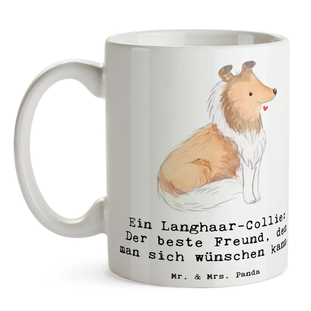 Mug Ein Langhaar-Collie: Der beste Freund, den man sich wünschen kann. Porzellantasse, Teetasse, Kaffeetasse, Tasse, Keramiktasse, Geschenktasse, Tasse mit Zitaten, Bürotasse, Tasse mit Motiven, Hund, Hunderasse, Rassehund, Hundebesitzer, Geschenk, Tierfreund, Schenken, Welpe