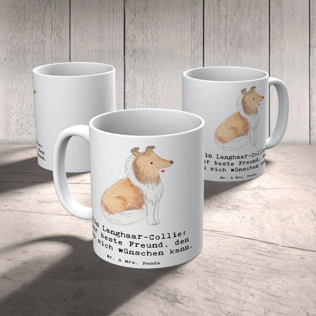 Mug Ein Langhaar-Collie: Der beste Freund, den man sich wünschen kann. Porzellantasse, Teetasse, Kaffeetasse, Tasse, Keramiktasse, Geschenktasse, Tasse mit Zitaten, Bürotasse, Tasse mit Motiven, Hund, Hunderasse, Rassehund, Hundebesitzer, Geschenk, Tierfreund, Schenken, Welpe