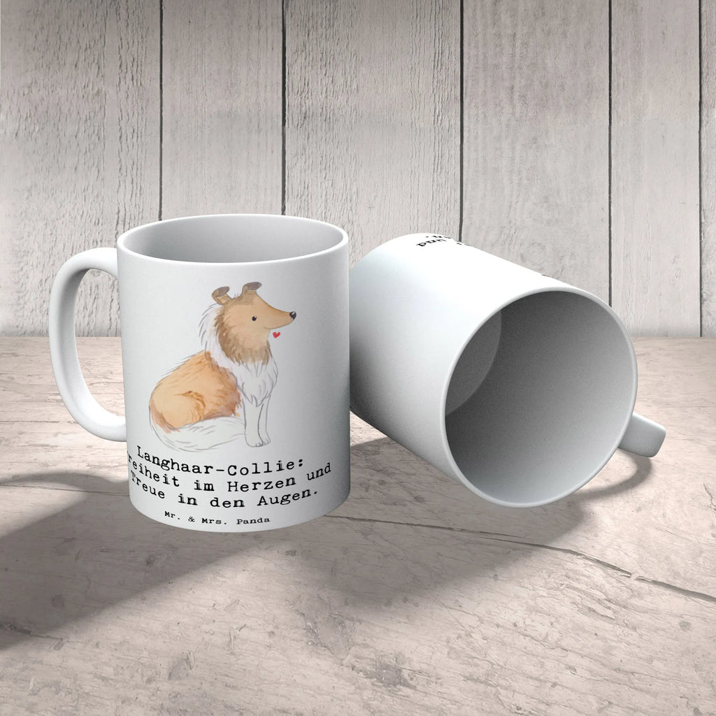 Tasse Langhaar Collie Treue Tasse mit Zitaten, Tasse mit Motiven, Tasse, Teetasse, Bürotasse, Kaffeetasse, Porzellantasse, Geschenktasse, Keramiktasse, Hund, Hunderasse, Rassehund, Hundebesitzer, Geschenk, Tierfreund, Schenken, Welpe