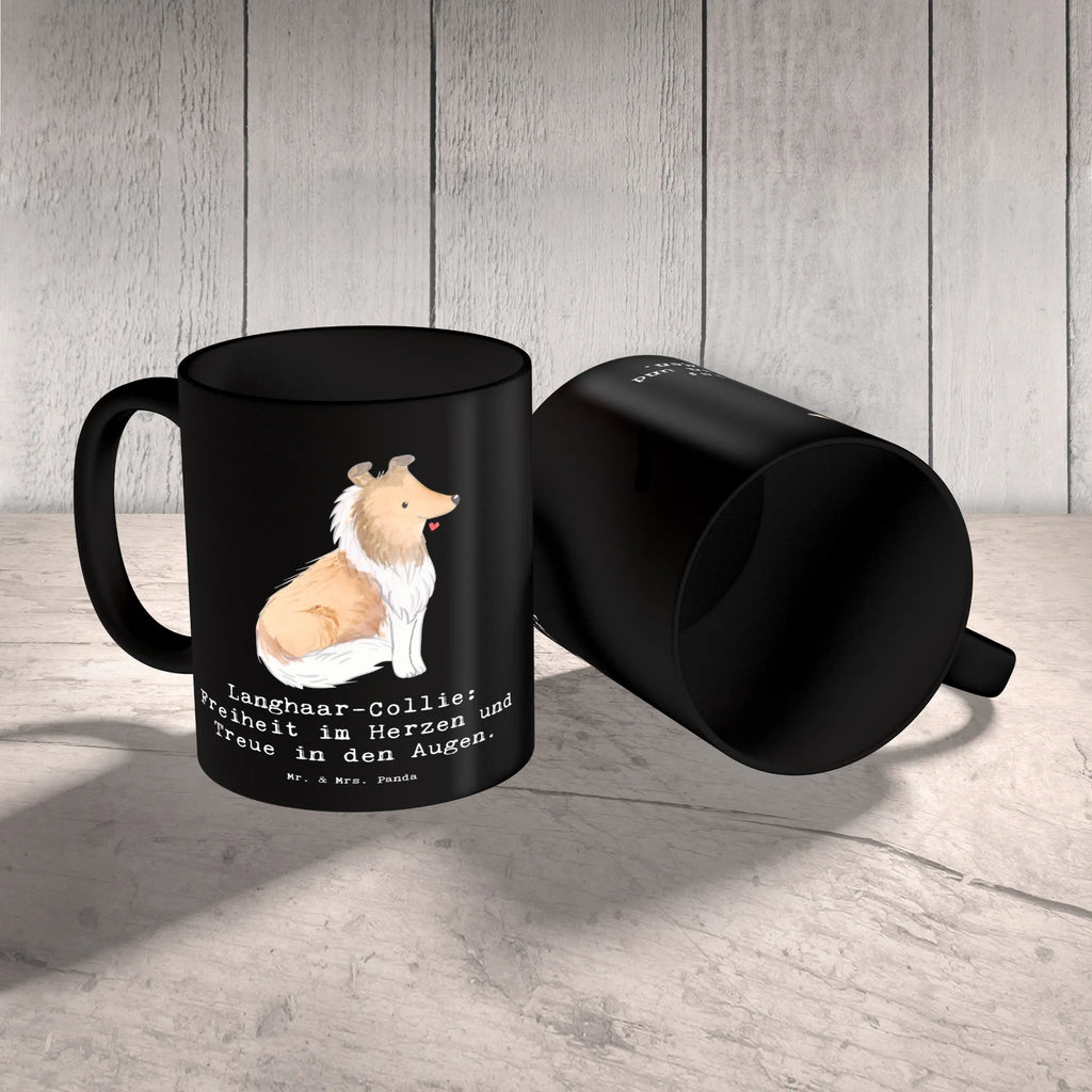 Tasse Langhaar Collie Treue Tasse mit Zitaten, Tasse mit Motiven, Tasse, Teetasse, Bürotasse, Kaffeetasse, Porzellantasse, Geschenktasse, Keramiktasse, Hund, Hunderasse, Rassehund, Hundebesitzer, Geschenk, Tierfreund, Schenken, Welpe