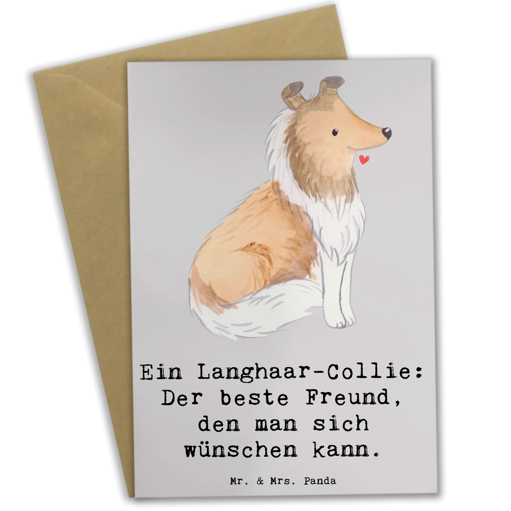 Greetings card Ein Langhaar-Collie: Der beste Freund, den man sich wünschen kann. Ansichtskarten, Grußkarte, Glückwunschkarte, Karte, Geburtstagskarte, Hochzeitskarte, Einladungskarte, Klappkarte, Hund, Hunderasse, Rassehund, Hundebesitzer, Geschenk, Tierfreund, Schenken, Welpe