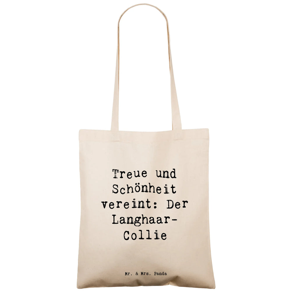 Tragetasche Spruch Langhaar Collie Stofftasche, Laptoptasche, Einkaufstasche, Shopper, Schultertasche, Tragetasche, Beuteltasche, Beutel, Jutebeutel, Strandtasche, Umhängetasche, Stoffbeutel, Tasche, Jutetasche, Einkaufstüte, Badetasche, Hund, Hunderasse, Rassehund, Hundebesitzer, Geschenk, Tierfreund, Schenken, Welpe
