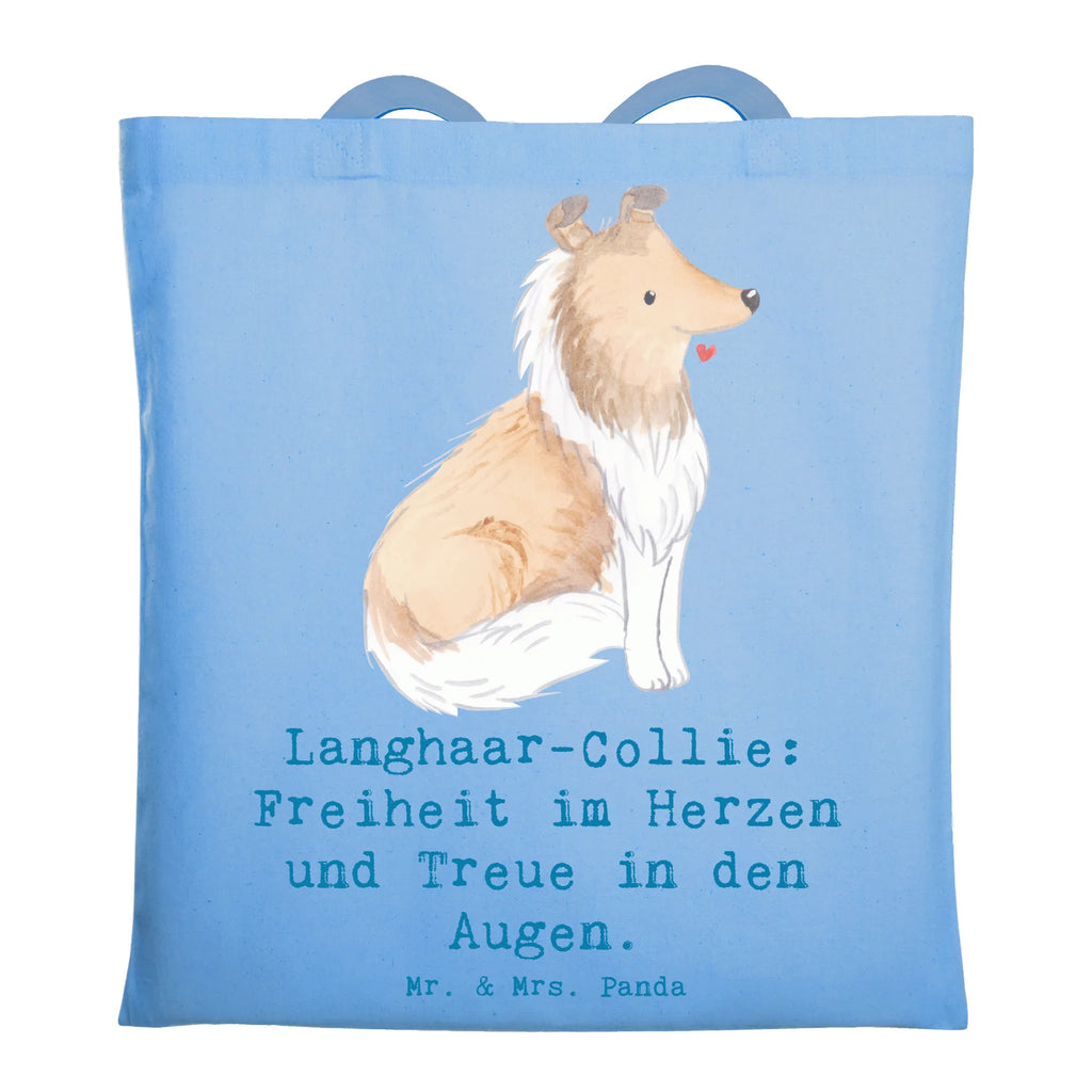 Tragetasche Langhaar Collie Treue Stofftasche, Shopper, Schultertasche, Einkaufstasche, Beuteltasche, Beutel, Laptoptasche, Einkaufstüte, Badetasche, Umhängetasche, Stoffbeutel, Jutebeutel, Tragetasche, Tasche, Strandtasche, Jutetasche, Hund, Hunderasse, Rassehund, Hundebesitzer, Geschenk, Tierfreund, Schenken, Welpe