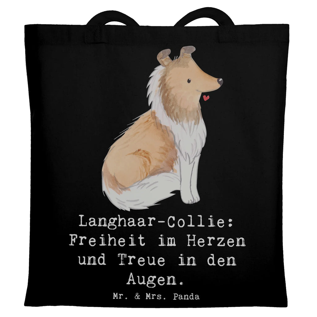 Tragetasche Langhaar Collie Treue Stofftasche, Shopper, Schultertasche, Einkaufstasche, Beuteltasche, Beutel, Laptoptasche, Einkaufstüte, Badetasche, Umhängetasche, Stoffbeutel, Jutebeutel, Tragetasche, Tasche, Strandtasche, Jutetasche, Hund, Hunderasse, Rassehund, Hundebesitzer, Geschenk, Tierfreund, Schenken, Welpe