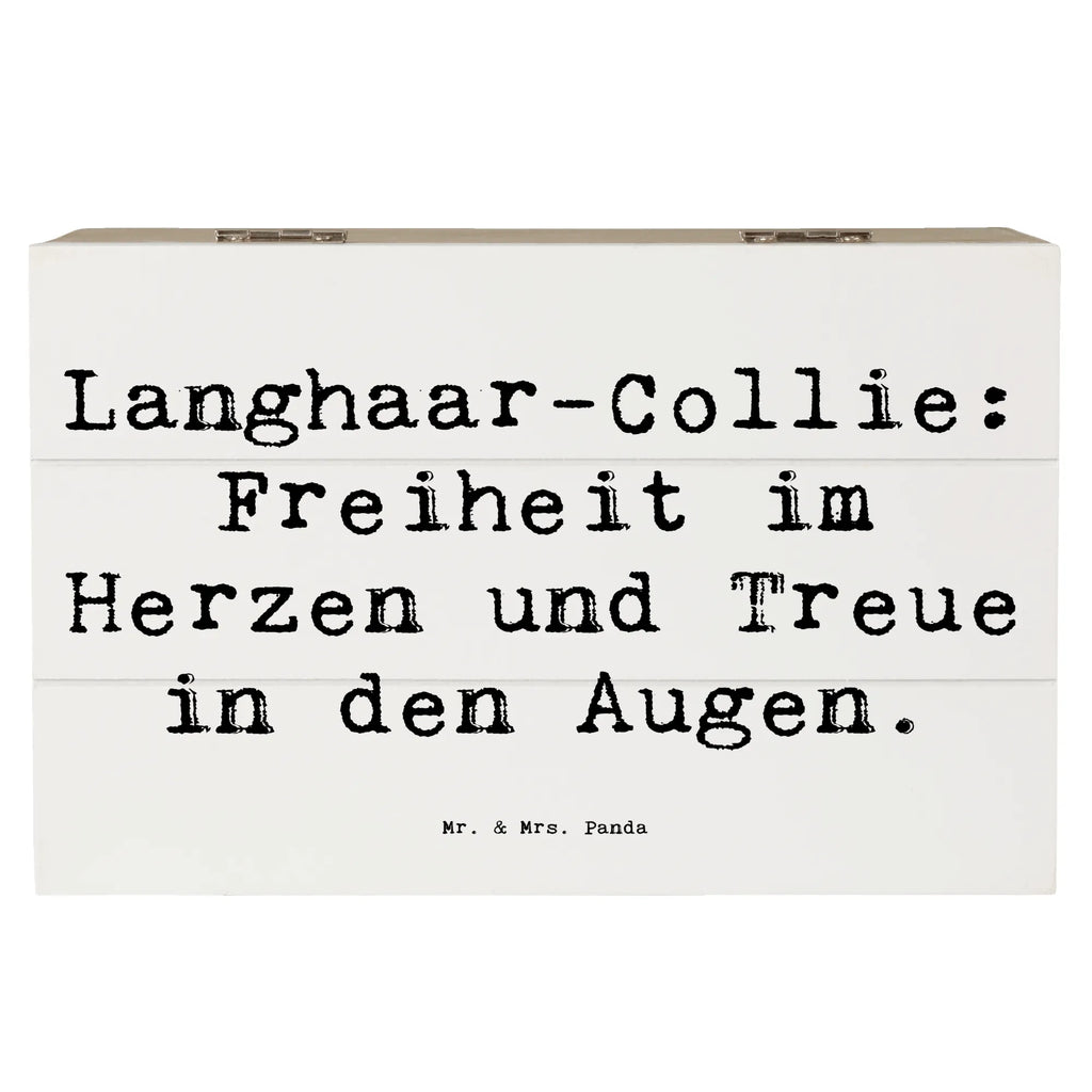 Wooden chest Saying Langhaar-Collie: Freiheit im Herzen und Treue in den Augen. Erinnerungsbox, Geschenkbox, Geschenkdose, XXL, Schatulle, Schatzkiste, Erinnerungskiste, Holzkiste, Truhe, Dekokiste, Aufbewahrungsbox, Kiste, Hund, Hunderasse, Rassehund, Hundebesitzer, Geschenk, Tierfreund, Schenken, Welpe