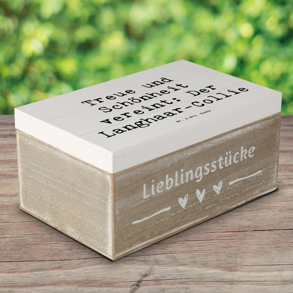 Holzkiste Spruch Langhaar Collie Geschenkdose, Geschenkbox, Holzkiste, Truhe, Schatzkiste, Dekokiste, Erinnerungsbox, Schatulle, Aufbewahrungsbox, XXL, Kiste, Erinnerungskiste, Hund, Hunderasse, Rassehund, Hundebesitzer, Geschenk, Tierfreund, Schenken, Welpe