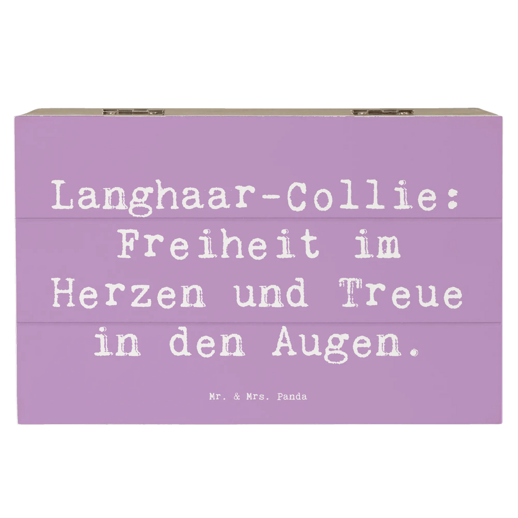 Wooden chest Saying Langhaar-Collie: Freiheit im Herzen und Treue in den Augen. Erinnerungsbox, Geschenkbox, Geschenkdose, XXL, Schatulle, Schatzkiste, Erinnerungskiste, Holzkiste, Truhe, Dekokiste, Aufbewahrungsbox, Kiste, Hund, Hunderasse, Rassehund, Hundebesitzer, Geschenk, Tierfreund, Schenken, Welpe