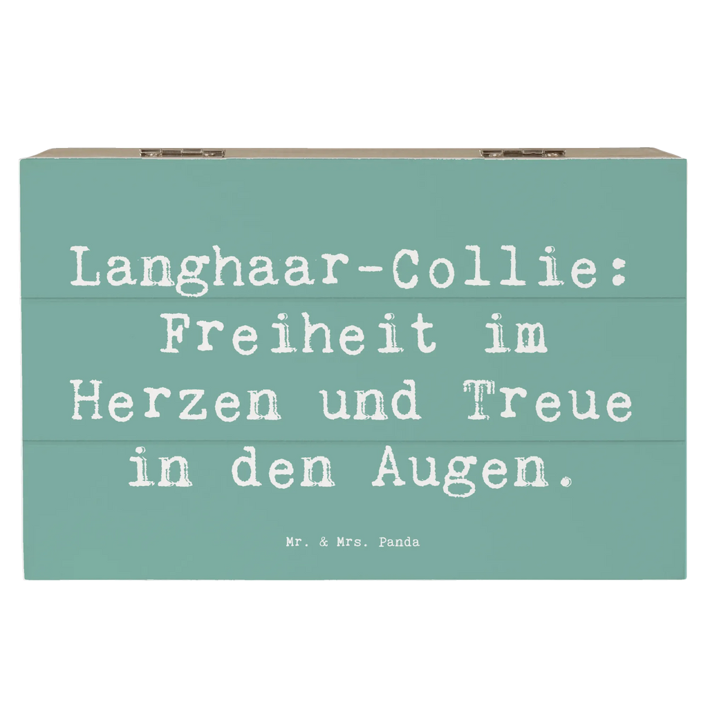 Wooden chest Saying Langhaar-Collie: Freiheit im Herzen und Treue in den Augen. Erinnerungsbox, Geschenkbox, Geschenkdose, XXL, Schatulle, Schatzkiste, Erinnerungskiste, Holzkiste, Truhe, Dekokiste, Aufbewahrungsbox, Kiste, Hund, Hunderasse, Rassehund, Hundebesitzer, Geschenk, Tierfreund, Schenken, Welpe