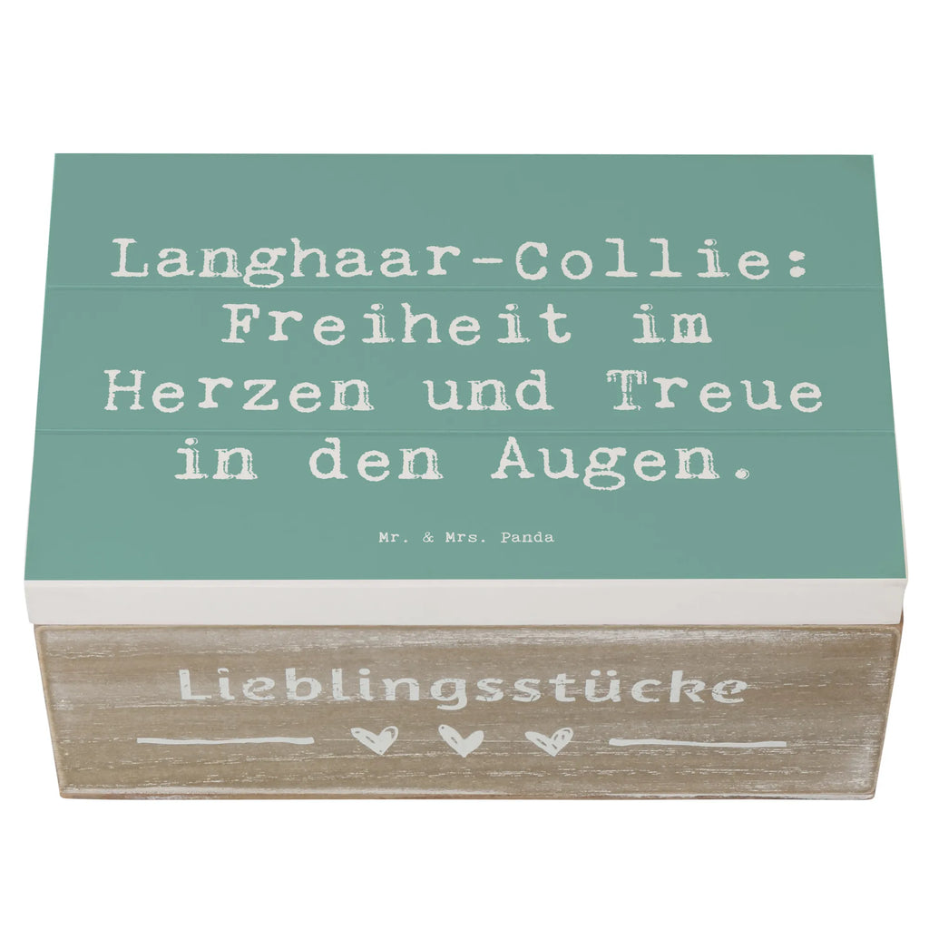 Wooden chest Saying Langhaar-Collie: Freiheit im Herzen und Treue in den Augen. Erinnerungsbox, Geschenkbox, Geschenkdose, XXL, Schatulle, Schatzkiste, Erinnerungskiste, Holzkiste, Truhe, Dekokiste, Aufbewahrungsbox, Kiste, Hund, Hunderasse, Rassehund, Hundebesitzer, Geschenk, Tierfreund, Schenken, Welpe