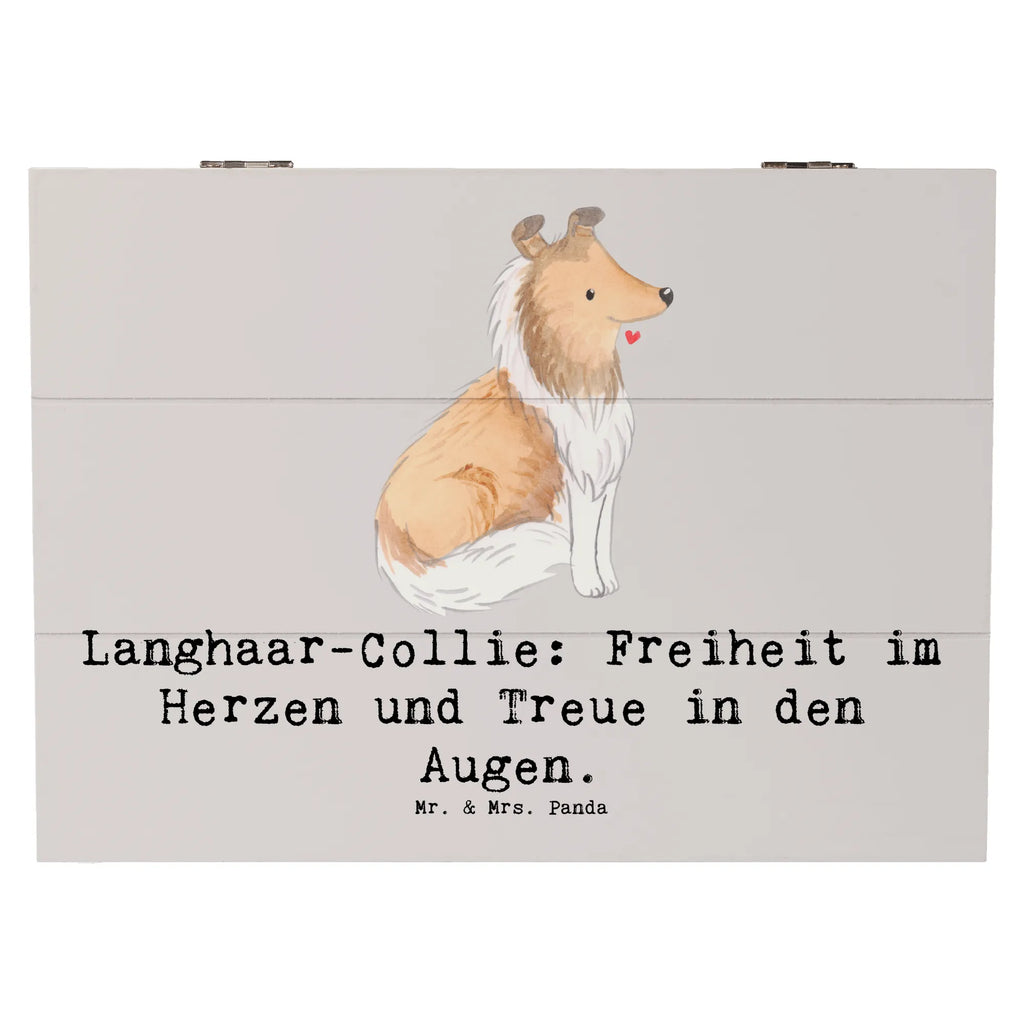 Holzkiste Langhaar Collie Treue XXL, Aufbewahrungsbox, Erinnerungskiste, Dekokiste, Geschenkbox, Kiste, Holzkiste, Erinnerungsbox, Schatulle, Truhe, Schatzkiste, Geschenkdose, Hund, Hunderasse, Rassehund, Hundebesitzer, Geschenk, Tierfreund, Schenken, Welpe