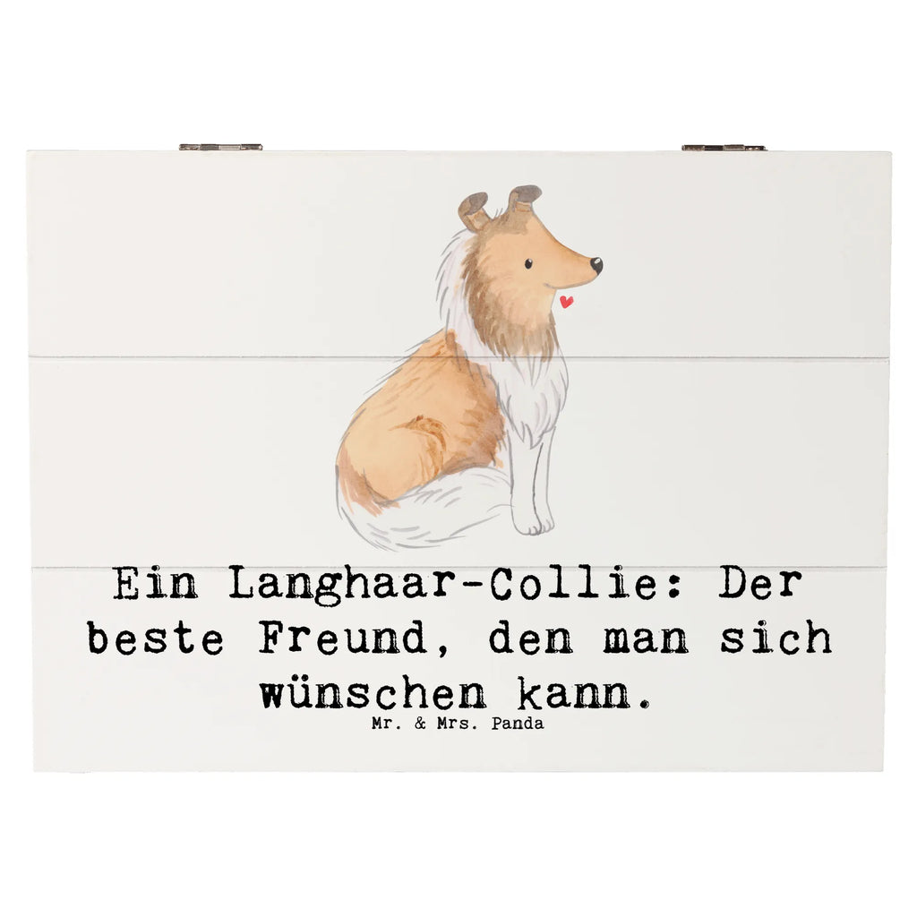 Holzkiste Langhaar Collie Freund Erinnerungskiste, Holzkiste, Schatzkiste, Aufbewahrungsbox, Geschenkdose, Schatulle, Kiste, Dekokiste, Truhe, Erinnerungsbox, Geschenkbox, XXL, Hund, Hunderasse, Rassehund, Hundebesitzer, Geschenk, Tierfreund, Schenken, Welpe