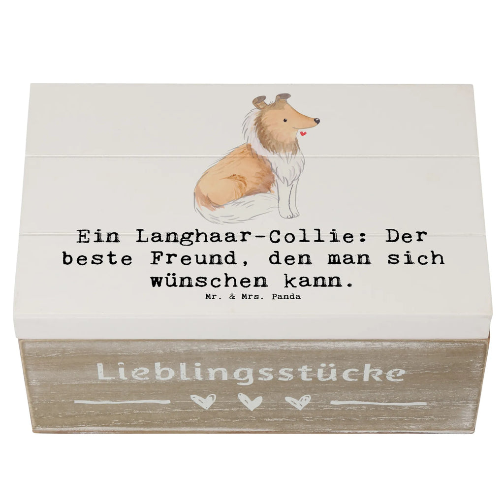 Holzkiste Langhaar Collie Freund Erinnerungskiste, Holzkiste, Schatzkiste, Aufbewahrungsbox, Geschenkdose, Schatulle, Kiste, Dekokiste, Truhe, Erinnerungsbox, Geschenkbox, XXL, Hund, Hunderasse, Rassehund, Hundebesitzer, Geschenk, Tierfreund, Schenken, Welpe