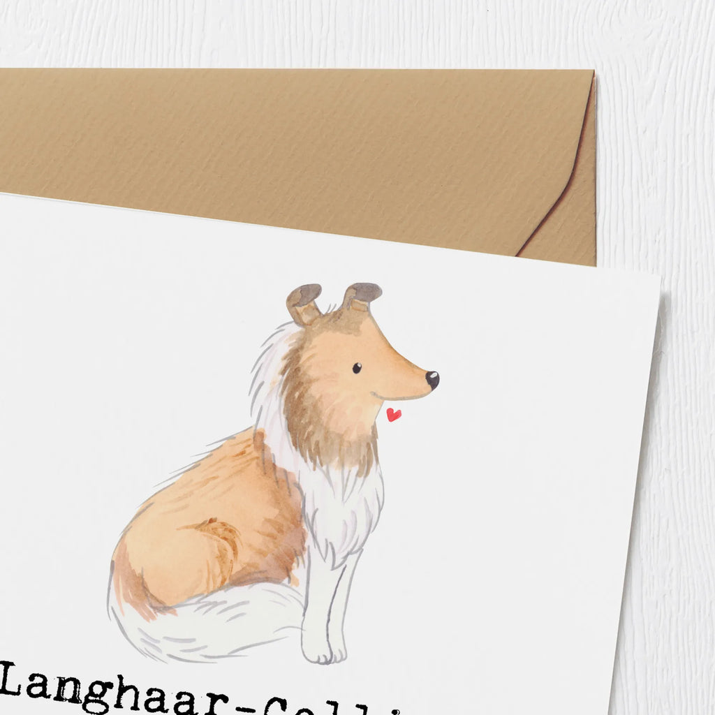 Deluxe Karte Langhaar Collie Treue Geburtstagskarte, Karte, Klappkarte, Glückwunschkarte, Hochzeitskarte, Grußkarte, Einladungskarte, Hochwertige Grußkarte, Hochwertige Klappkarte, Hund, Hunderasse, Rassehund, Hundebesitzer, Geschenk, Tierfreund, Schenken, Welpe