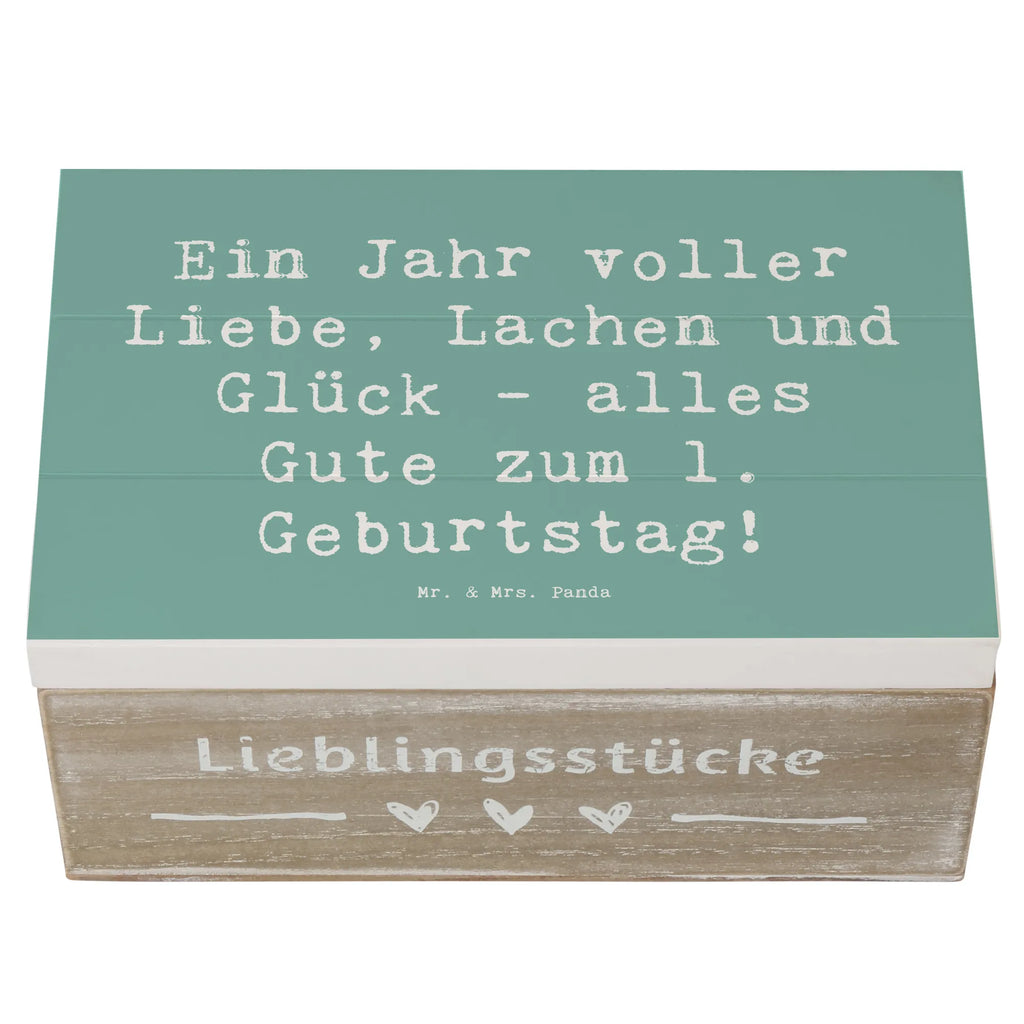 Holzkiste Spruch 1. Geburtstag Liebe Lachen Glück Kiste, Schatzkiste, Holzkiste, Aufbewahrungsbox, XXL, Erinnerungsbox, Erinnerungskiste, Truhe, Schatulle, Dekokiste, Geschenkbox, Geschenkdose, Geburtstag, Geburtstagsgeschenk, Geschenk