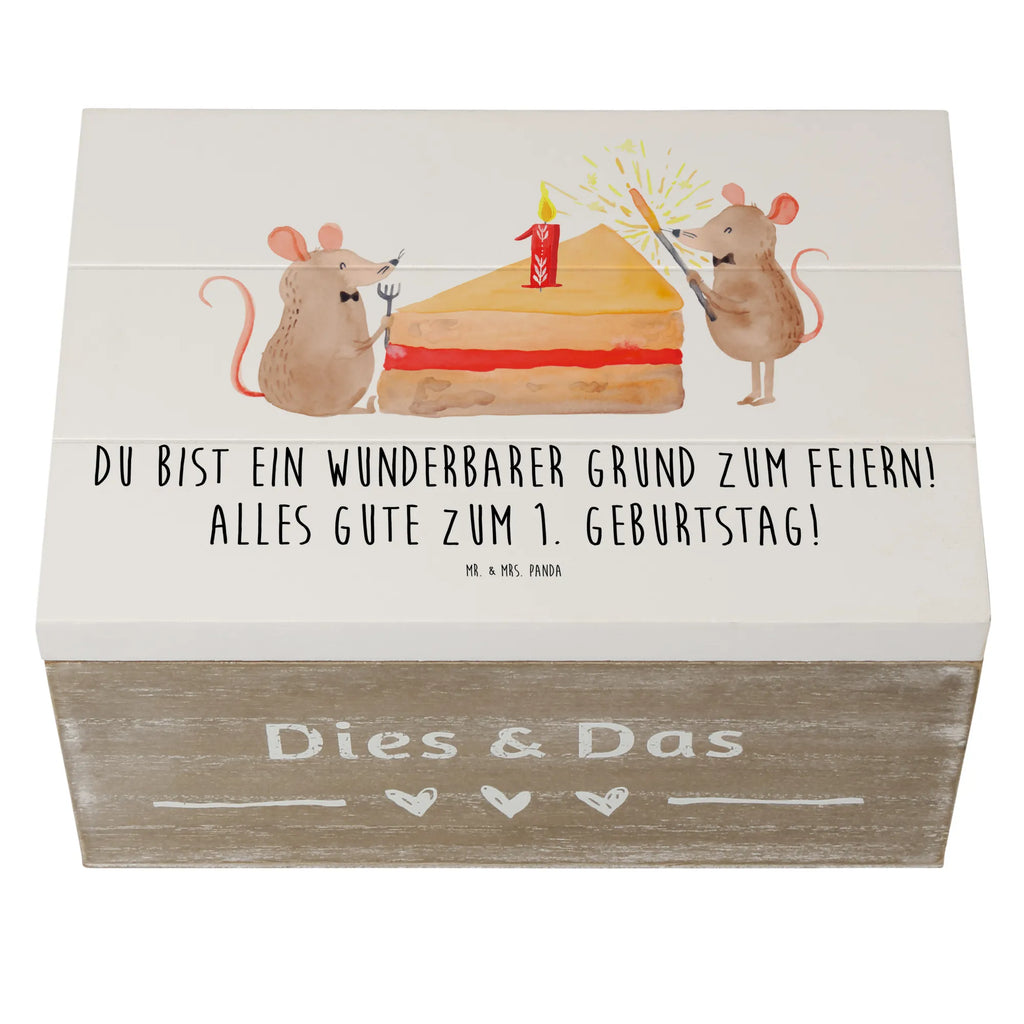 Wooden chest Du bist ein wunderbarer Grund zum Feiern! Alles Gute zum 1. Geburtstag! Geschenkbox, Dekokiste, Kiste, Schatulle, Schatzkiste, Geschenkdose, XXL, Erinnerungskiste, Holzkiste, Erinnerungsbox, Truhe, Aufbewahrungsbox, Geburtstag, Geburtstagsgeschenk, Geschenk